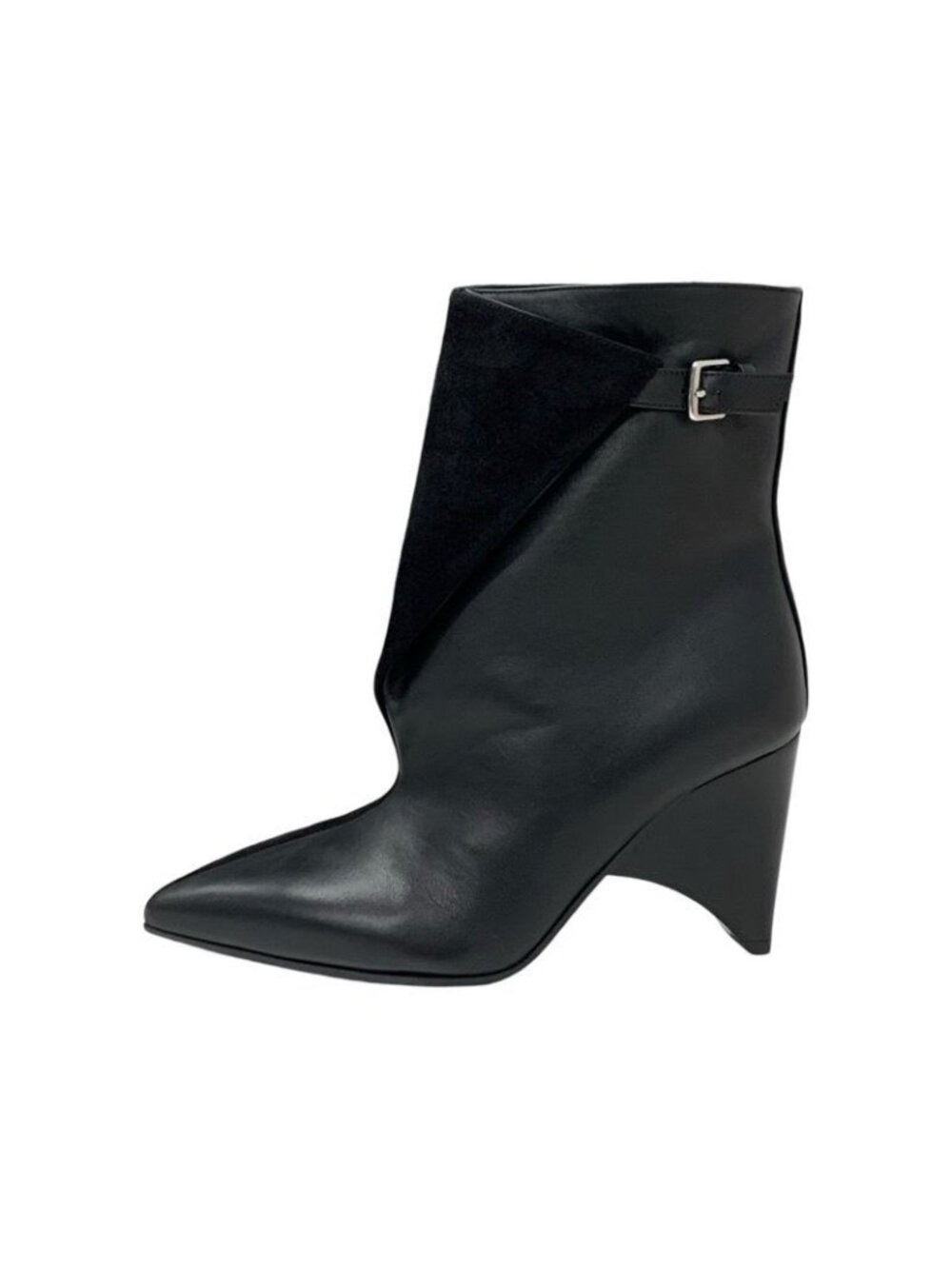 Hermes Hanae Boots Short Shoes Suede Leather Black - Picture 3 of 9